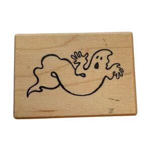 PSX Vintage 1997 Halloween Ghost B-2130 Rubber Stamp